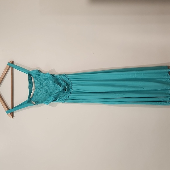 Elegant Teal Maxi Dress - Picture 3 of 3